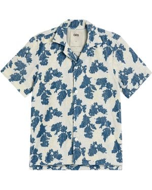 Oas Contraste Cuba Terry Shirt - Blue