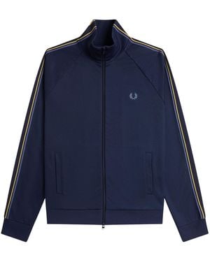 Fred Perry Tramline Tape Track Jacket - Blue