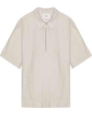 NN07 Bruno Linen Blend Polo - Natural