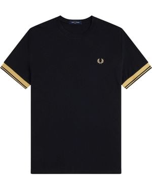 Fred Perry Twin Tipped Cuff T-Shirt - Black