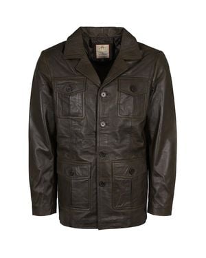 real hoxton Safari Leather Jacket - Black