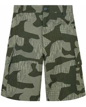 Belstaff Terrain Camo Print Drome Shorts - Green