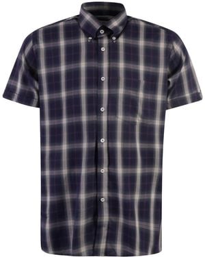 real hoxton Check Short Sleeves Shirt - Blue