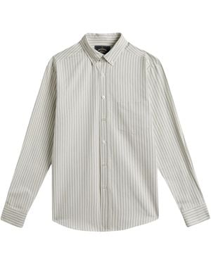 Portuguese Flannel Montebelo Stripe Shirt - Grey