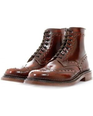 Grenson Triple Welt Fred Black Brogue Boot 5068g-426 - Multicolour