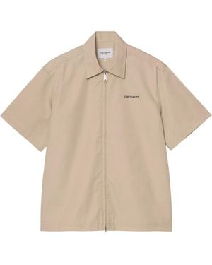 Carhartt Short Sleeve Postal Zip Shirt - Natural