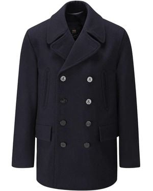Gloverall Churchill Peacoat - Blue