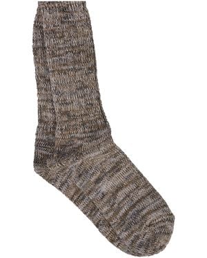 Anonymous Ism 5 Colour Mix Crew Socks - Grey