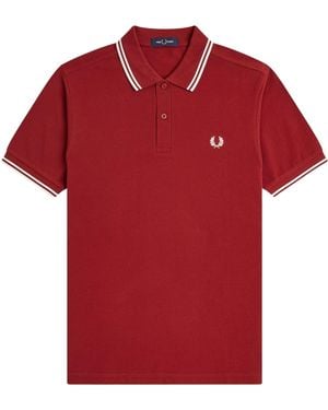 Fred Perry M3600 Twin Tipped Polo Shirt - Red