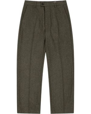 Kestin Herringbone Wool Blend Moray Trousers - Green