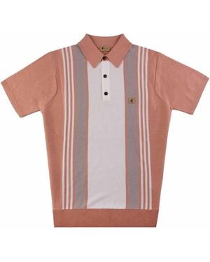 Gabicci Searle Knitted Polo Shirt - Pink