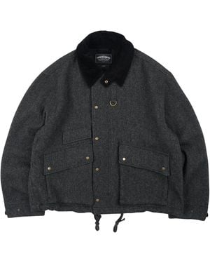FRIZMWORKS Herringbone Wool Hunting Jacket - Black