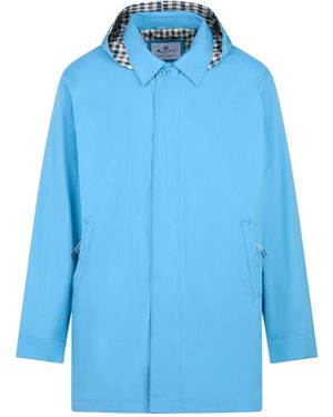 Aquascutum Rlg Badge Packable Trench - Blue