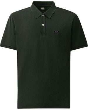 C.P. Company Stretch Piquet Short Sleeve Polo - Green