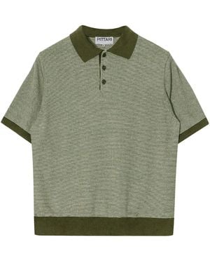 Pittari Microstripe Short Sleeve Polo - Green