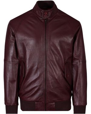 real hoxton Harington Leather Jacket - Purple