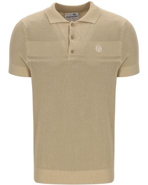 Sergio Tacchini Sabino Knit Polo Shirt - Natural