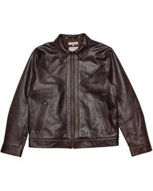 Nudie Jeans Joppe Western Leather Jacket - Brown