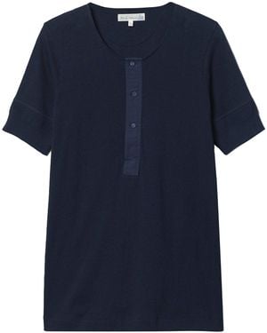 Merz B. Schwanen Henley Loop T-Shirt - Blue