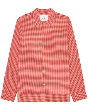NN07 Reed Seersucker Overshirt - Pink