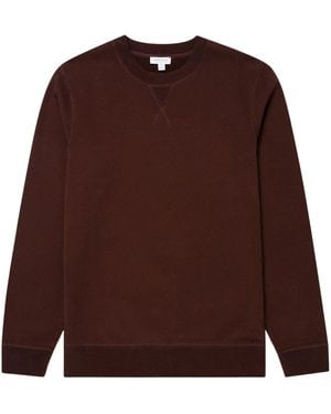 Sunspel Loopback Sweatshirt - Brown