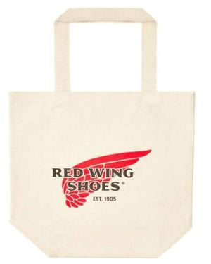 Red Wing Canvas Tote Bag - White