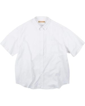 FRIZMWORKS Og Dobby Weave Seersucker Half Shirt - White