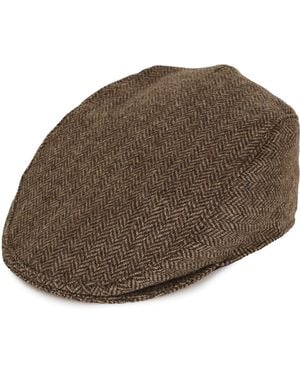 Dents Abraham Moon Flat Cap - Brown