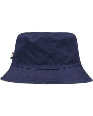 Aquascutum Reversible Cotton Bucket Hat - Blue