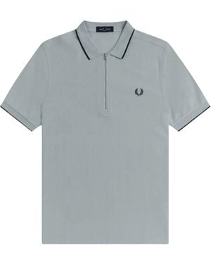 Fred Perry Crepe Pique Polo Shirt - Grey