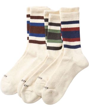 RoToTo Socks 3 Pack Everyday Athletic Socks - Natural