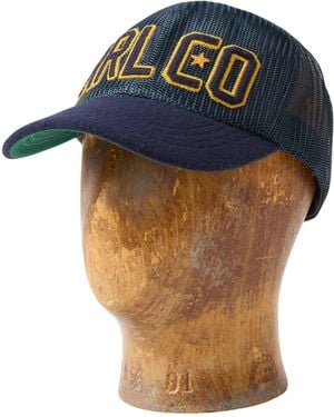 RRL By Ralph Lauren Felt-Bill Mesh Trucker Cap - Blue