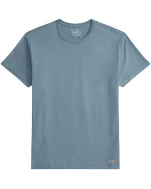 RRL Garment-Dyed Crewneck T-Shirt - Blue