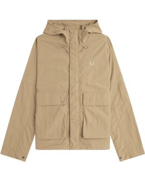 Fred Perry Cropped Fishing Parka - Natural