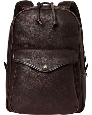 Filson Heritage Leather Journeyman Backpack - Black