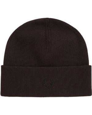 Fred Perry Classic Merino Wool Beanie - Black