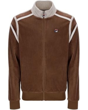 Fila Gabriele Contrast Panel Track Top - Brown