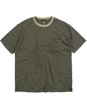 FRIZMWORKS Thin Stripe Half T-Shirt - Green