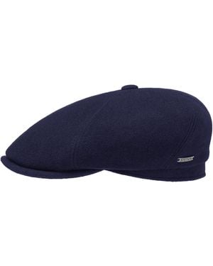 Stetson Hats Reid 6 Panel Flat Cap - Blue