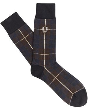 Fred Perry Tartan Sock - Black