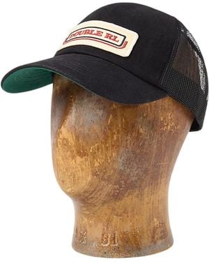 RRL Logo-Patch Denim Trucker Cap - Black