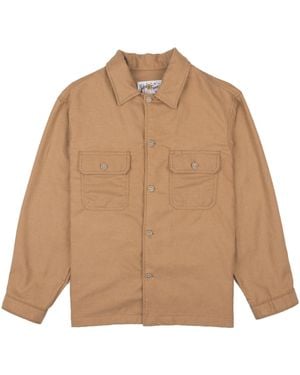 Naked & Famous Naked &Amp; Famous Over Shirt All Natural Brush - Brown