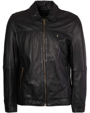 Gabicci Gabicci Harrington Leather Jacket - Black
