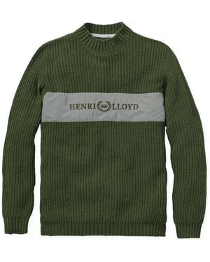 Henri Lloyd Falmouth Gansey Knitted Jumper - Green