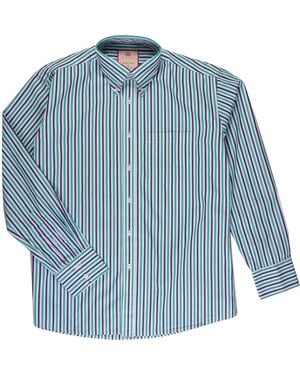 real hoxton Classic Striped Shirt - Blue