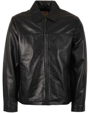 real hoxton Classic Leather Jacket - Black
