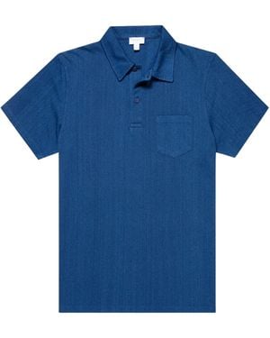 Sunspel Riviera Polo Shirt - Blue