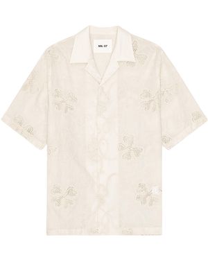 NN07 Ben Embroidery Shirt - Natural