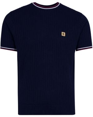 Gabicci Santino Knit T-Shirt - Blue
