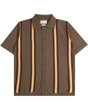 Far Afield Velzy Canopy Stripe Knit Shirt - Brown